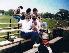 Ruth Bennett McDougal Dorrough; Ben Dorrough; Dan Dorrough; Alice Haydock Bennett; watching Andy play baseball